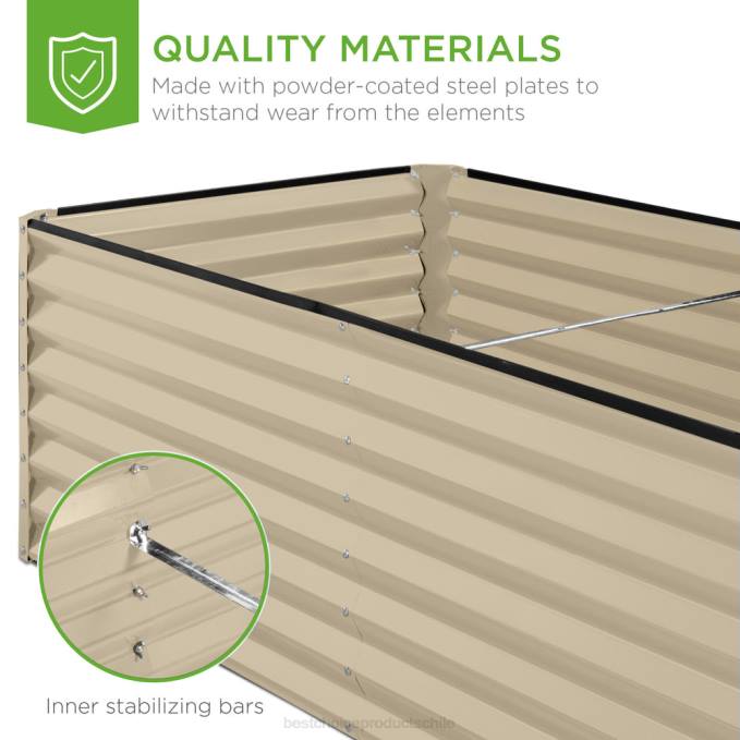césped y jardín | Best Choice Products Cama de jardín elevada de metal para exteriores para verduras, flores y hierbas. beige08BN462