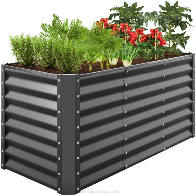 césped y jardín | Best Choice Products Cama de jardín elevada de metal para exteriores para verduras, flores y hierbas. carbón08BN456