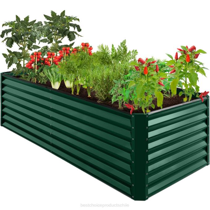 césped y jardín | Best Choice Products Cama de jardín elevada de metal para exteriores para verduras, flores y hierbas. verde oscuro08BN442