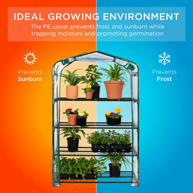 césped y jardín | Best Choice Products Mini invernadero portátil de 4 niveles para interior y exterior con estantes de acero verde08BN976