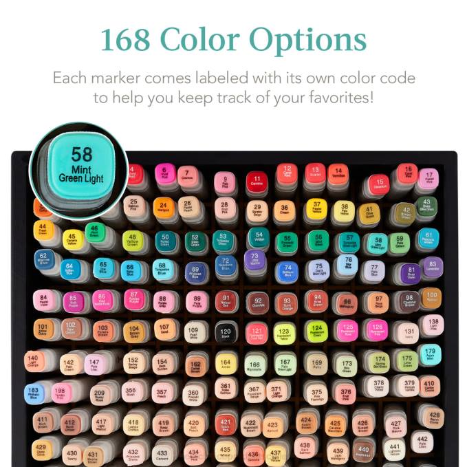 accesorio Best Choice Products kit de rotulador a base de alcohol con pincel y punta de cincel, estuche de transporte negro08BN1047