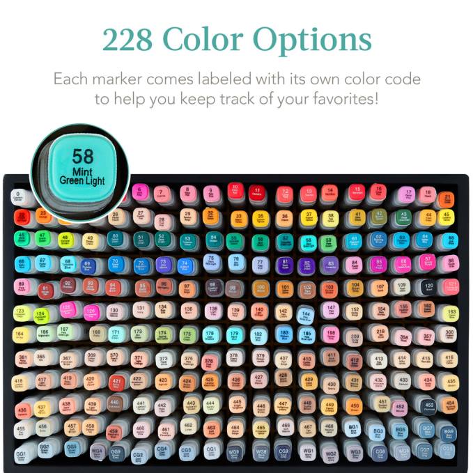 accesorio Best Choice Products kit de rotulador a base de alcohol con pincel y punta de cincel, estuche de transporte negro08BN1064