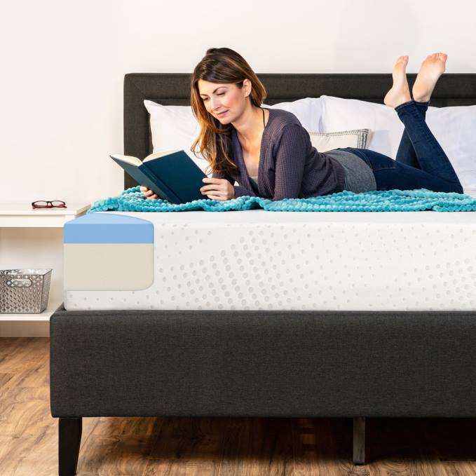 accesorio Best Choice Products Colchón de doble capa de 10 pulgadas con espuma con memoria de gel belleza08BN1296