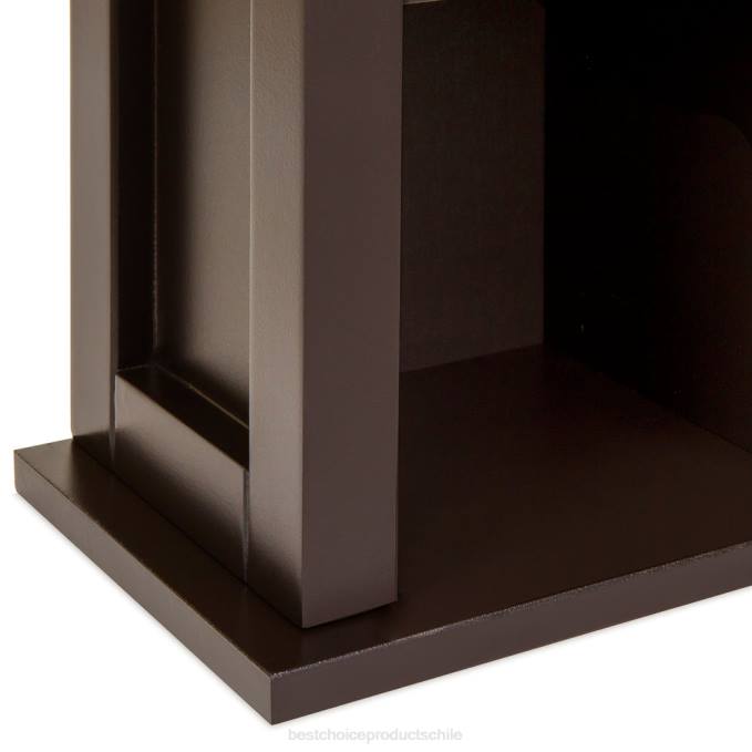 accesorio Best Choice Products Gabinete de almacenamiento de pared con espejo de tocador para baño Café exprés08BN1290