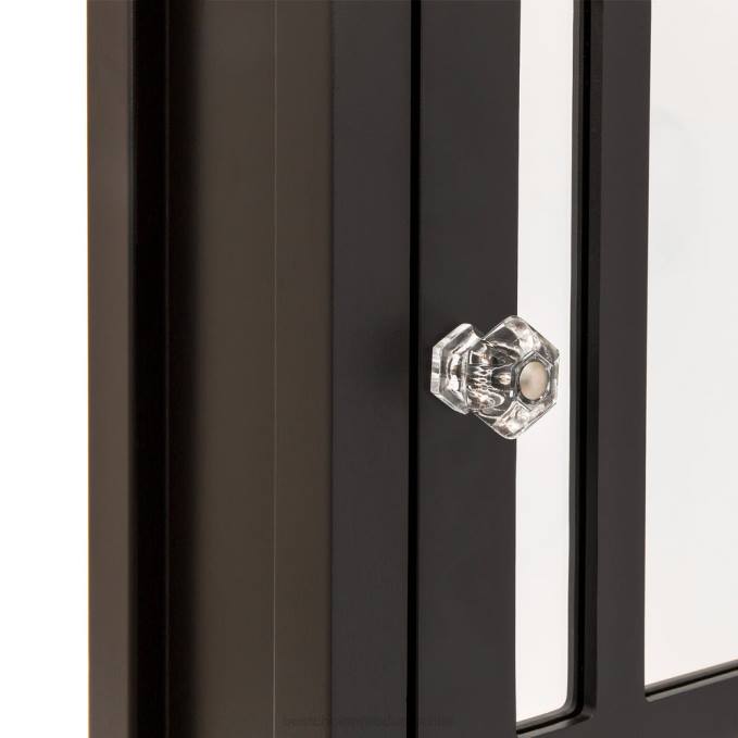 accesorio Best Choice Products Gabinete de almacenamiento de pared con espejo de tocador para baño Café exprés08BN1290