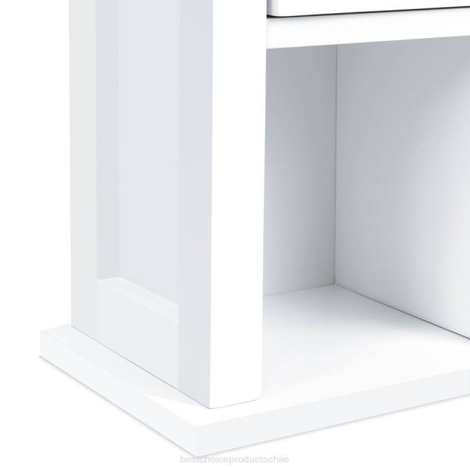 accesorio Best Choice Products Gabinete de almacenamiento de pared con espejo de tocador para baño blanco08BN1291