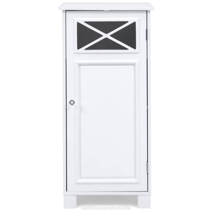 accesorio Best Choice Products Mueble de piso de madera clásico de 3 niveles con puerta blanco08BN1289