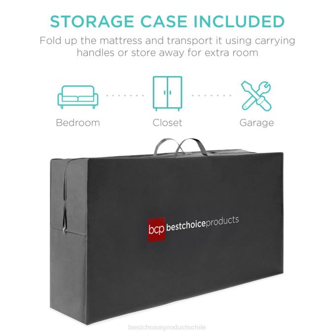accesorio Best Choice Products cubrecolchón portátil plegable con espuma de felpa belleza08BN344