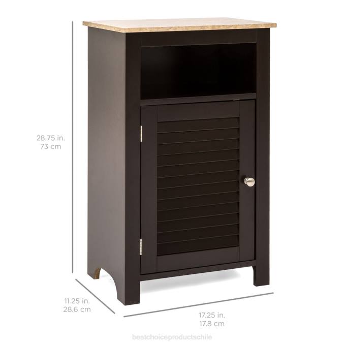 accesorio Best Choice Products mueble de almacenamiento para el piso del baño Café exprés08BN1292