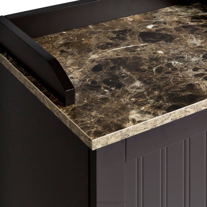 accesorio Best Choice Products mueble de almacenamiento para piso de baño con puerta versátil marrón08BN1272