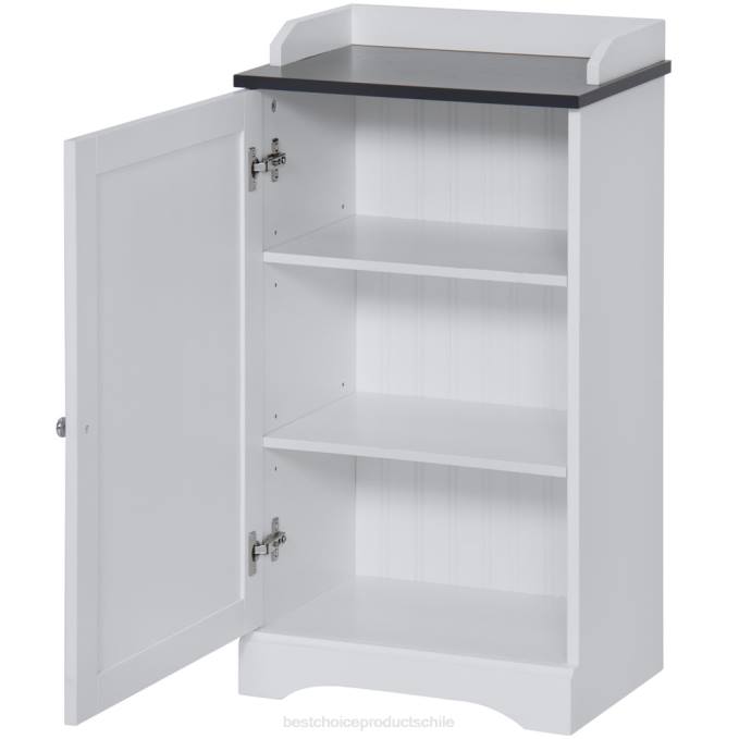 accesorio Best Choice Products mueble de almacenamiento para piso de baño con puerta versátil marrón08BN1272