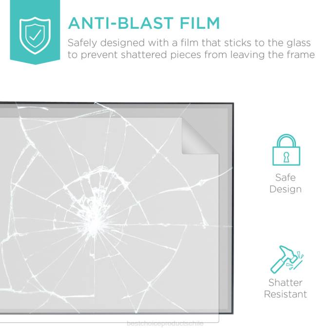 accesorio Best Choice Products espejo grande de cuerpo entero, espejo para colgar en la pared y espejo inclinado para el piso negro08BN650