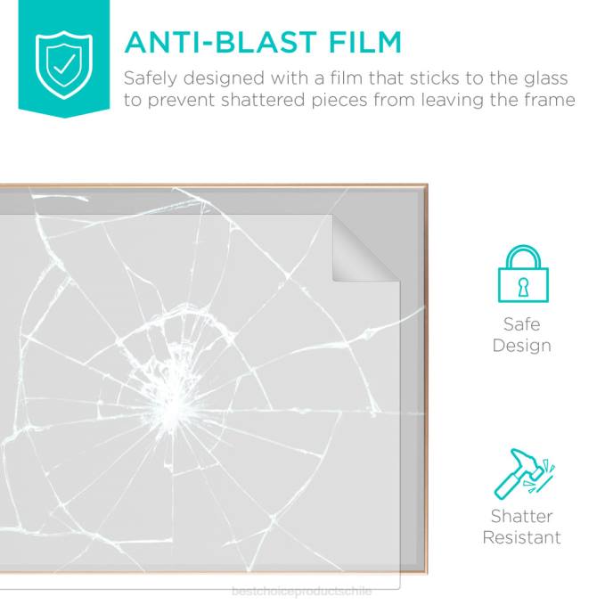 accesorio Best Choice Products espejo grande de cuerpo entero, espejo para colgar en la pared y espejo inclinado para el piso oro08BN651