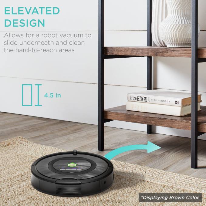 accesorio Best Choice Products Mesa consola industrial de 4 niveles con estantes altos gris08BN723