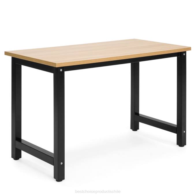 accesorio Best Choice Products Mesa de estación de trabajo de escritorio para computadora de oficina en casa de 47,25x23,5 pulgadas con patas ajustables marrón claro08BN1275