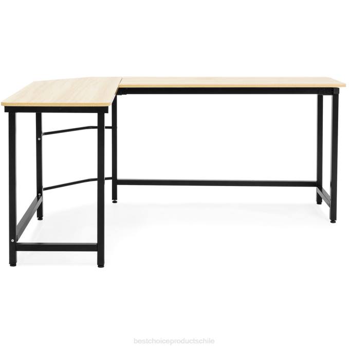 accesorio Best Choice Products Mesa de trabajo esquinera moderna en forma de L para ordenador con soporte para CPU marrón08BN363