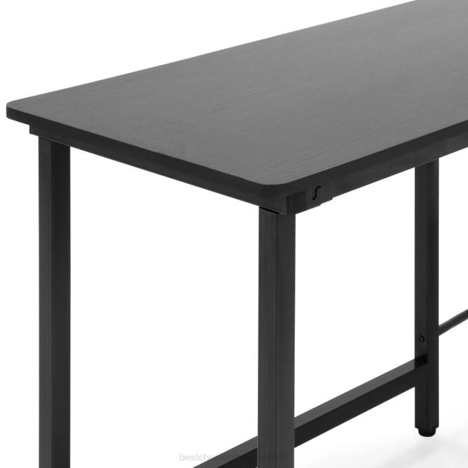 accesorio Best Choice Products Mesa de trabajo esquinera moderna en forma de L para ordenador con soporte para CPU negro08BN364
