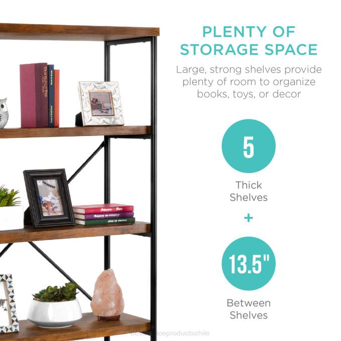 accesorio Best Choice Products Estantería industrial de 5 niveles con estructura de metal y estantes de madera. marrón08BN691