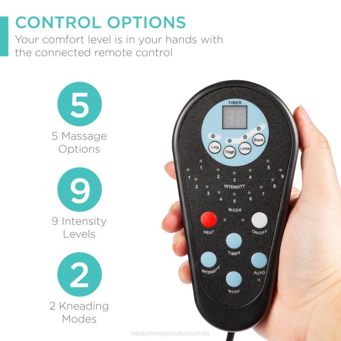 accesorio Best Choice Products Sillón reclinable de masaje eléctrico de piel sintética con taburete otomano, control remoto marrón08BN359