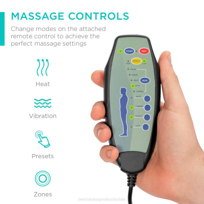 accesorio Best Choice Products Sillón reclinable de masaje giratorio de tela de lino con control remoto, 5 modos gris08BN1224