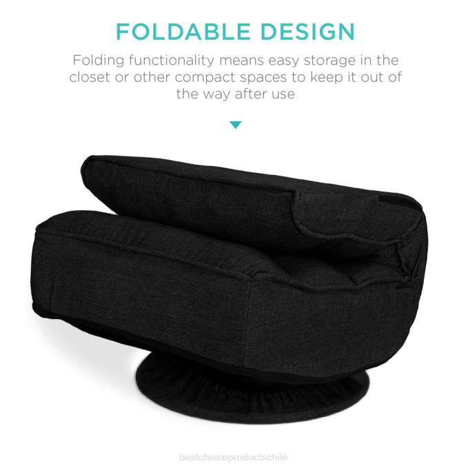 accesorio Best Choice Products Silla de juego de piso plegable con giro de 360 ​​grados y 4 posiciones ajustables negro08BN1209