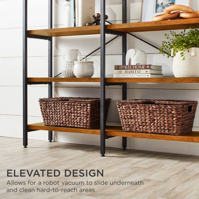 accesorio Best Choice Products estantería industrial para sala de estar, pasarela con diseño elevado marrón08BN645