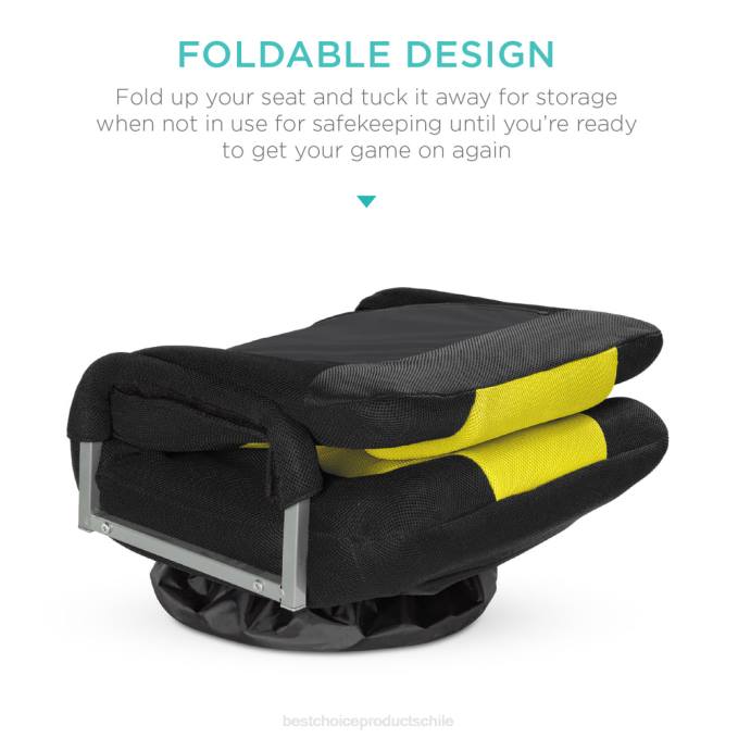 accesorio Best Choice Products silla de piso para juegos con giro de 360 ​​grados, reposabrazos y respaldo ajustable amarillo negro08BN1173