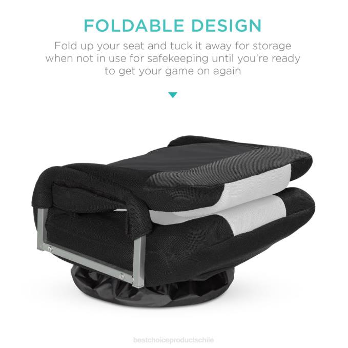 accesorio Best Choice Products silla de piso para juegos con giro de 360 ​​grados, reposabrazos y respaldo ajustable blanco negro08BN1172