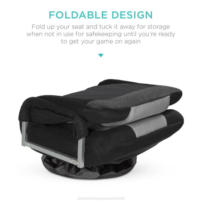 accesorio Best Choice Products silla de piso para juegos con giro de 360 ​​grados, reposabrazos y respaldo ajustable negro/gris08BN1166