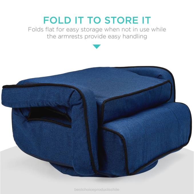 accesorio Best Choice Products silla de piso para juegos giratoria de gran tamaño con reposabrazos y respaldo ajustable gris claro08BN1297