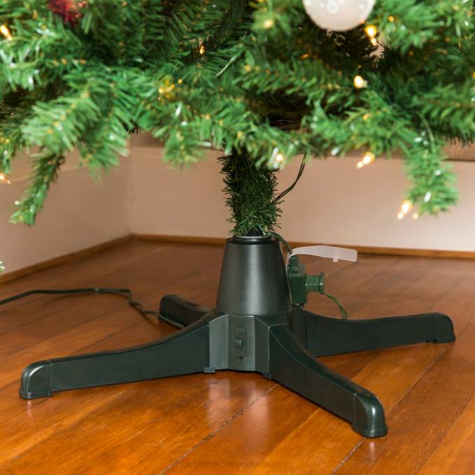 estacional Best Choice Products Soporte para árbol de Navidad giratorio de 360 ​​grados con 3 configuraciones, 3 salidas negro08BN138