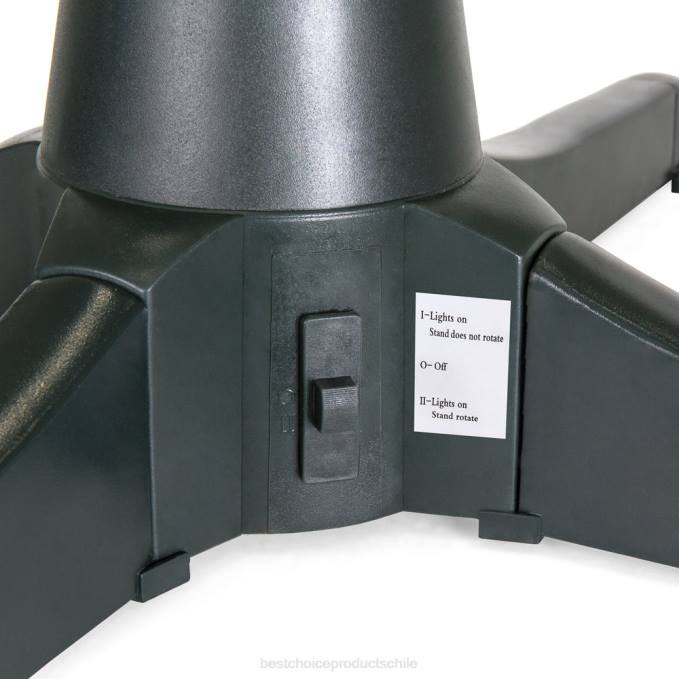estacional Best Choice Products Soporte para árbol de Navidad giratorio de 360 ​​grados con 3 configuraciones, 3 salidas negro08BN138