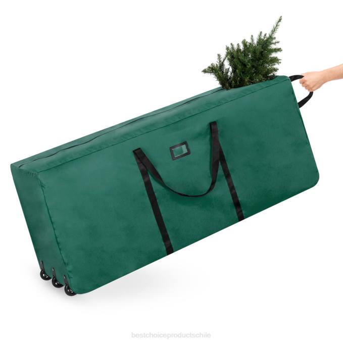 estacional Best Choice Products bolsa de almacenamiento con ruedas para árbol de Navidad de 9 pies con ruedas y asa rojo08BN267