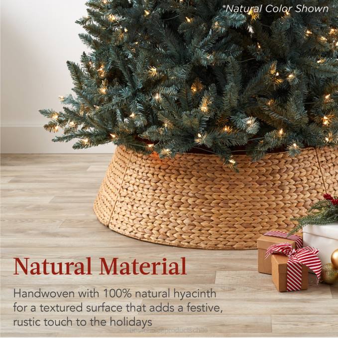 estacional Best Choice Products collar de árbol navideño de jacinto tejido tabaco08BN76