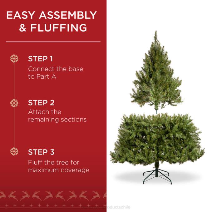 estacional Best Choice Products Árbol de Navidad artificial Douglas con bisagras preiluminado pararse08BN79