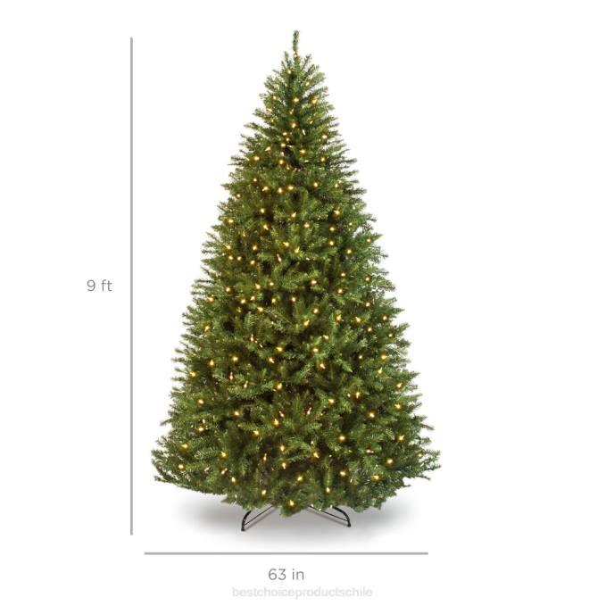 estacional Best Choice Products Árbol de Navidad artificial Douglas con bisagras preiluminado pararse08BN82