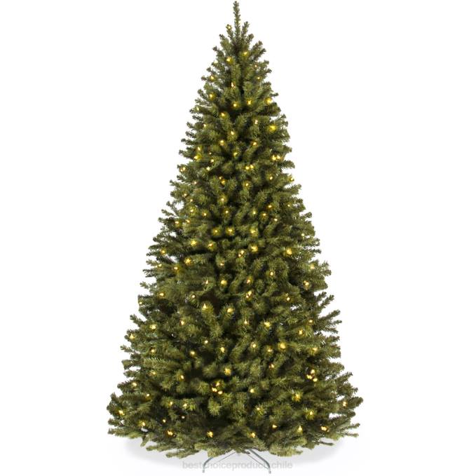 estacional Best Choice Products Árbol de Navidad de abeto artificial preiluminado con base de metal plegable belleza08BN23