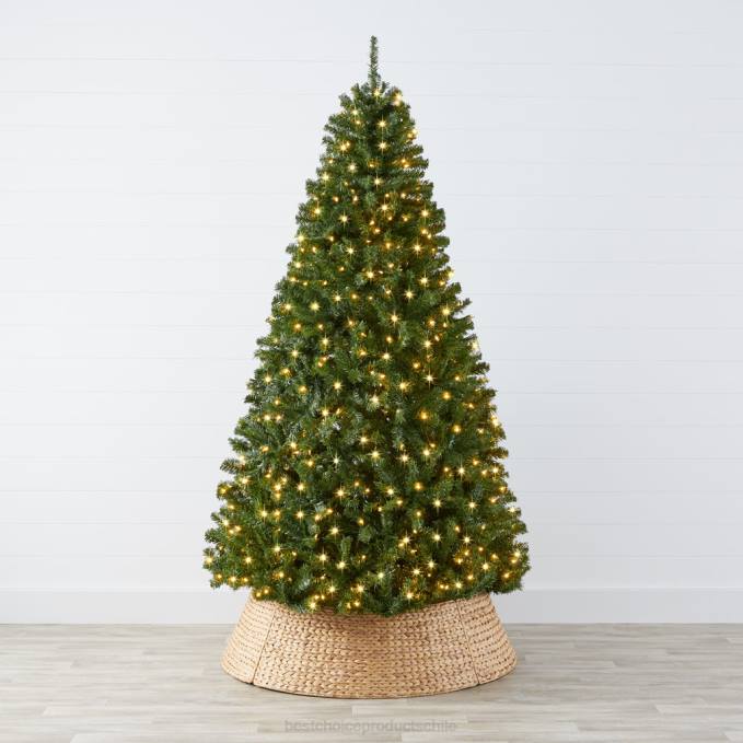 estacional Best Choice Products Árbol de Navidad de abeto artificial preiluminado con base de metal plegable belleza08BN23