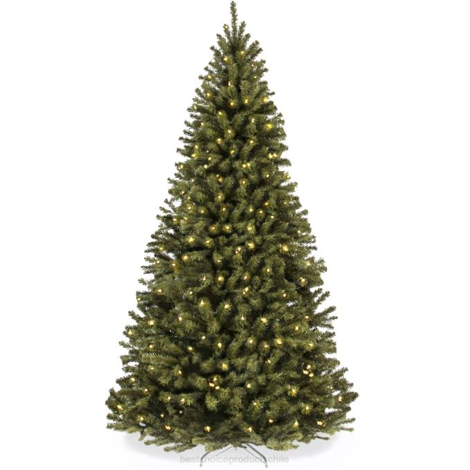 estacional Best Choice Products Árbol de Navidad de abeto artificial preiluminado con base de metal plegable belleza08BN25