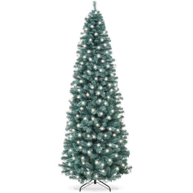 estacional Best Choice Products Árbol de Navidad de abeto azul preiluminado con base de metal, luces incandescentes belleza08BN203