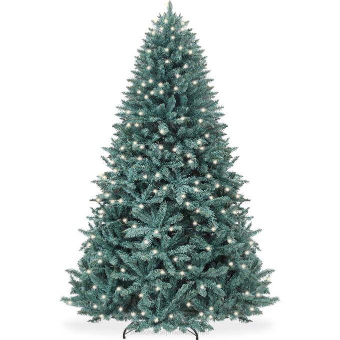 estacional Best Choice Products Árbol de Navidad de abeto azul preiluminado con base plegable y luces incandescentes belleza08BN50