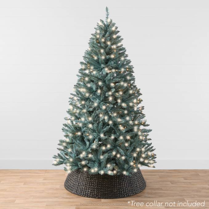 estacional Best Choice Products Árbol de Navidad de abeto azul preiluminado con base plegable y luces incandescentes belleza08BN51