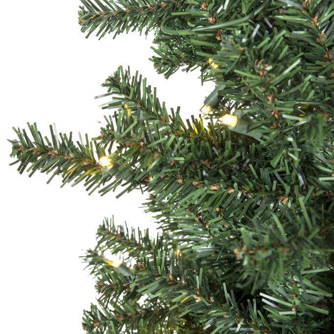 estacional Best Choice Products Árbol de Navidad de lápiz delgado alpino artificial preiluminado con luces LED y soporte belleza08BN148