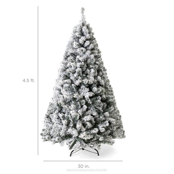 estacional Best Choice Products Árbol de Navidad de pino artificial con nieve preiluminada luces blancas cálidas08BN4
