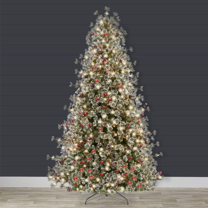 estacional Best Choice Products Árbol de Navidad de pino de cachemira artificial semi-iluminado y preiluminado soporte metálico08BN42