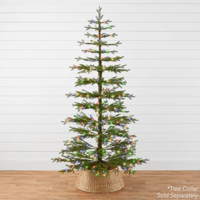 estacional Best Choice Products Árbol de Navidad disperso preiluminado con luces LED 2 en 1, conexión inalámbrica belleza08BN86