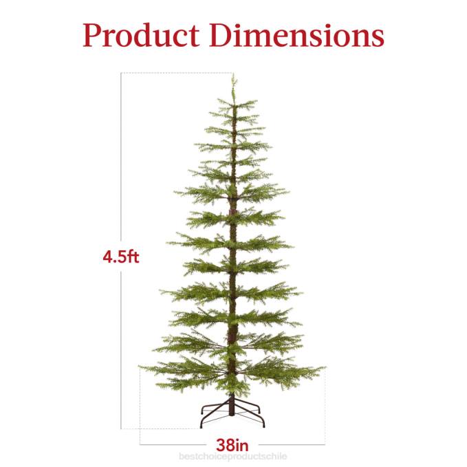 estacional Best Choice Products Árbol de Navidad disperso preiluminado con luces LED 2 en 1, conexión inalámbrica belleza08BN86