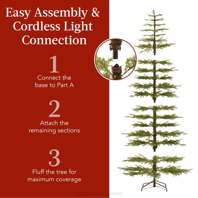estacional Best Choice Products Árbol de Navidad disperso preiluminado con luces LED 2 en 1, conexión inalámbrica belleza08BN89
