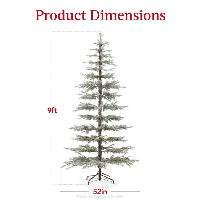 estacional Best Choice Products Árbol de Navidad flocado disperso preiluminado con LED 2 en 1, conexión inalámbrica belleza08BN93