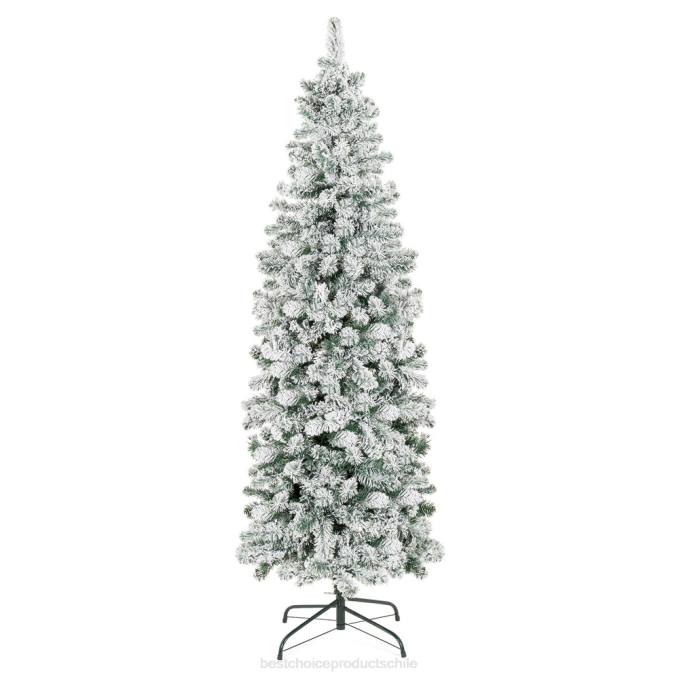 estacional Best Choice Products nieve flocado lápiz artificial árbol de navidad pararse08BN194